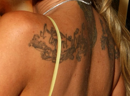 Jenna Jameson Left Shoulder Blade Tattoo